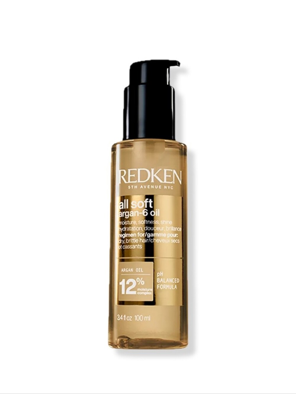 REDKEN ALL SOFT ARGON-6 OIL FOR REPAIR & SHINE.